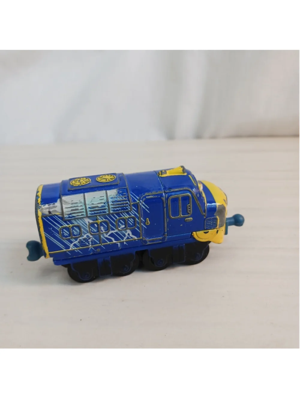 Chuggington Brewster Diecast Train Engine Blue Yellow Learning Curve